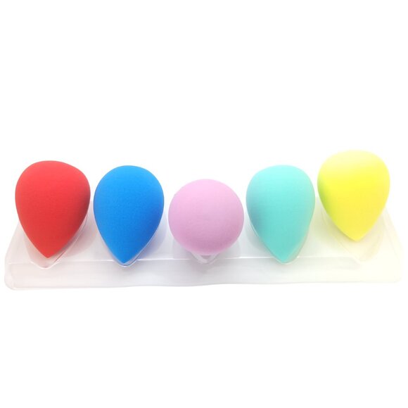 BEAKEY Multi-colored Makeup Sponges Boun Boun Latex-Free 5 pcs New in Box - Picture 4 of 9